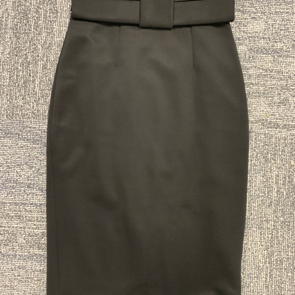 AQUA Pencil Skirt Knee Length High Waisted Career Office Black Size 8 - Picture 5 of 6